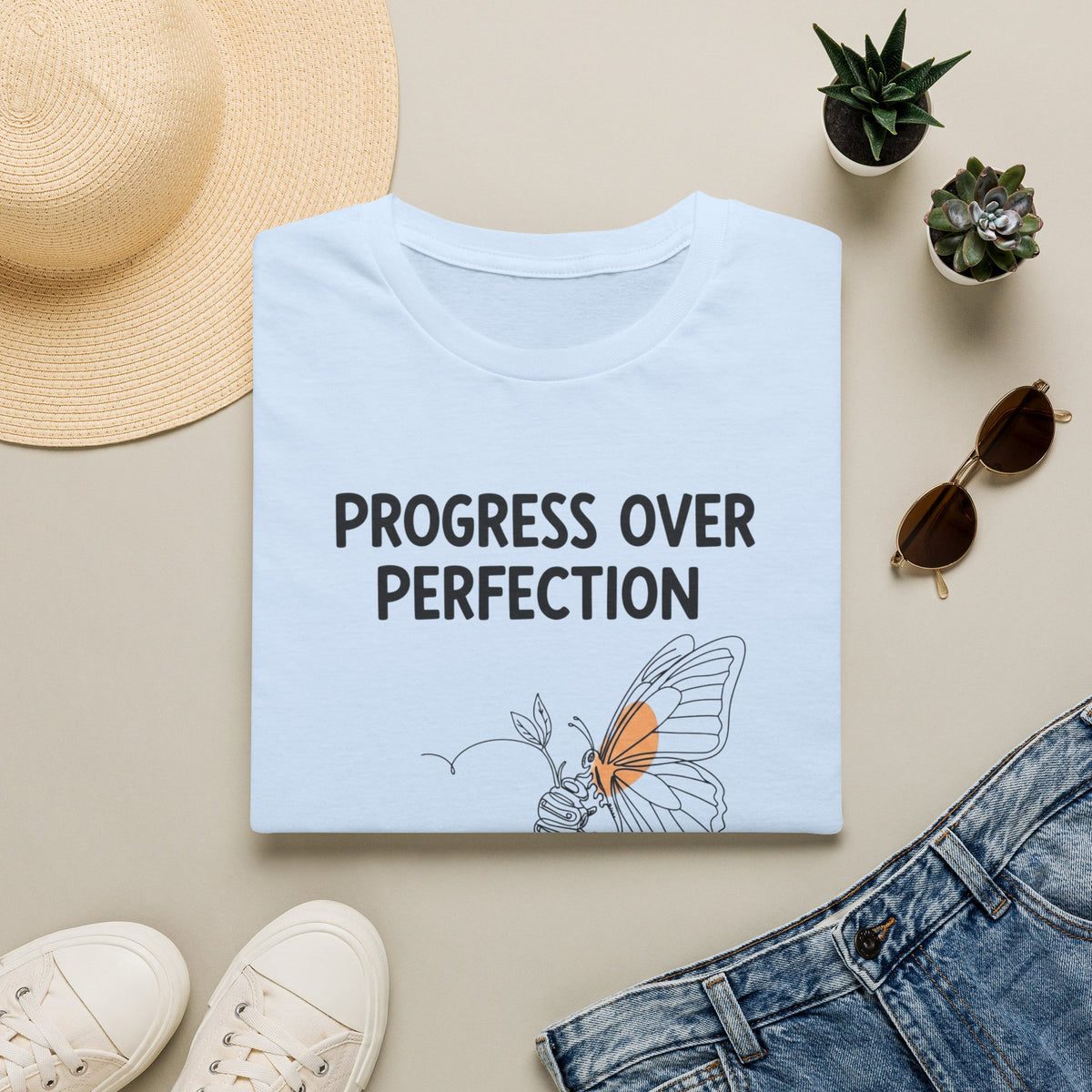 Progress Over Perfection Slowly T-Shirt